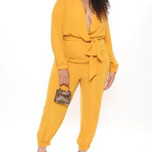 NWT Mustard Jumpsuit